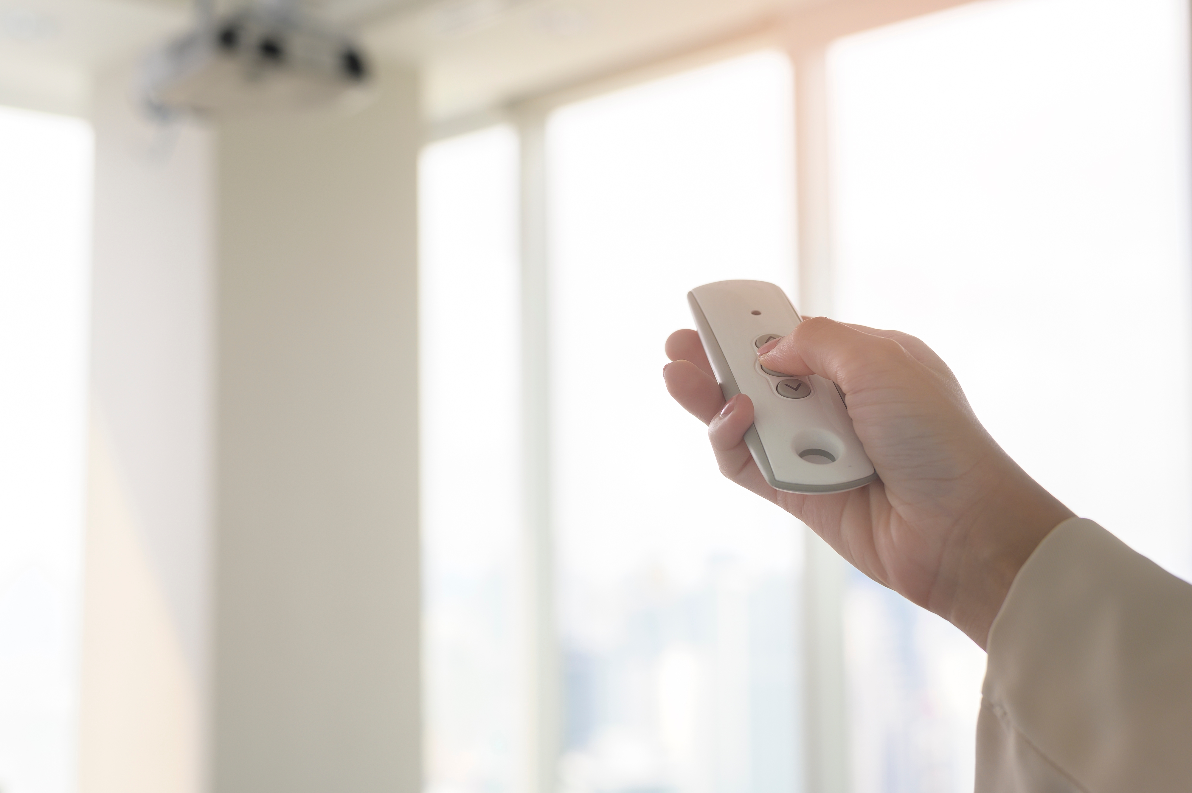 Motorized shades controlled by remote